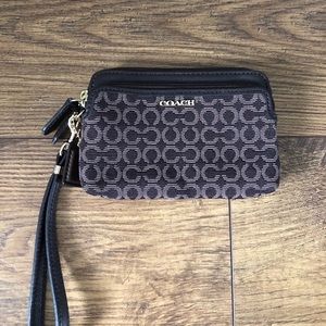Coach Brown Wallet Wristlet